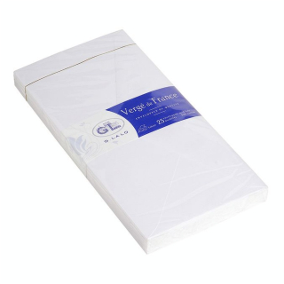 Enveloppes doublées Vergé de France 110 x 220 mm 100 g/m² 25 pcs - G. Lalo - Rougier et Plé