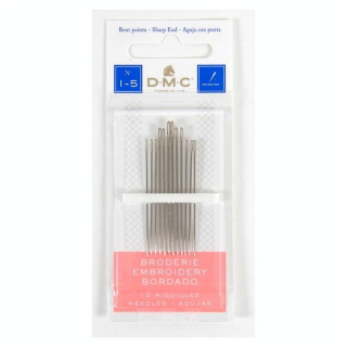 Aiguille à Broder n°1 à 5 - 12 pcs - DMC - Rougier et Plé
