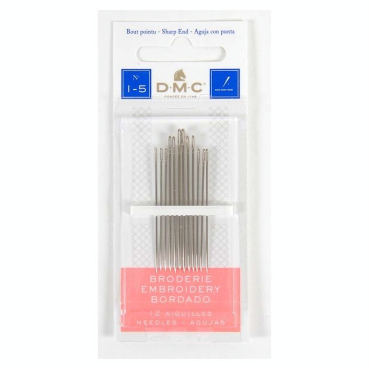 Aiguille à Broder n°1 à 5 - 12 pcs - DMC - Rougier et Plé