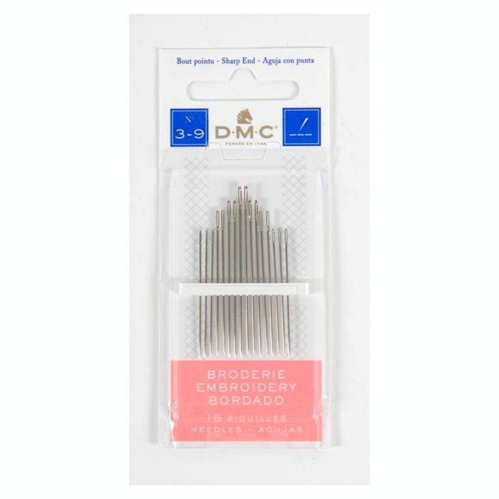 Aiguille à Broder n°3 à 9 - 16 pcs - DMC - Rougier et Plé