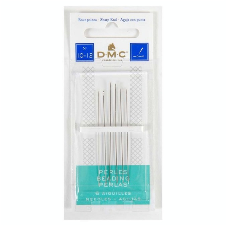 Aiguille à perle 6 pcs n°10-12 - DMC - Rougier et Plé