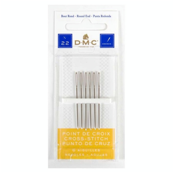 Aiguille Point de croix n°22 - 6 pcs - DMC - Rougier et Plé