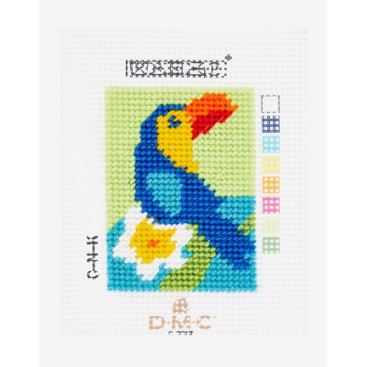 Kit Tapisserie 13 x 18 cm Le Toucan - DMC - Rougier et Plé