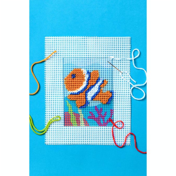 Kit Tapisserie 13 x 18 cm Poisson clown - DMC - Rougier et Plé
