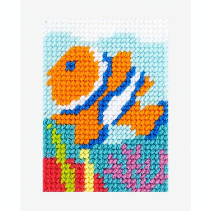 Kit Tapisserie 13 x 18 cm Poisson clown - DMC - Rougier et Plé