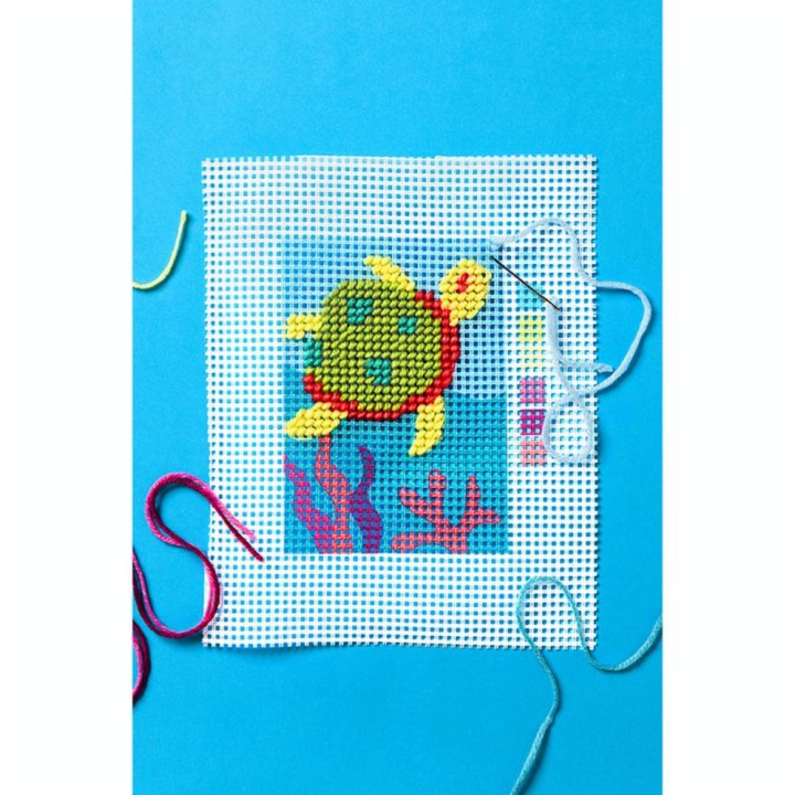 Kit Tapisserie 13 x 18 cm Tortue - DMC - Rougier et Plé