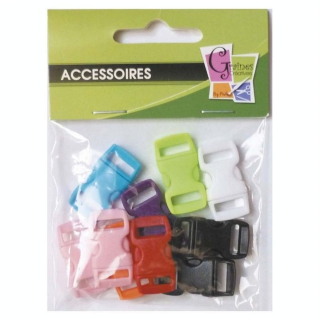Clip Creacord 10 mm 10 pcs Coloris Assortis - Graine Créative - Rougier et Plé