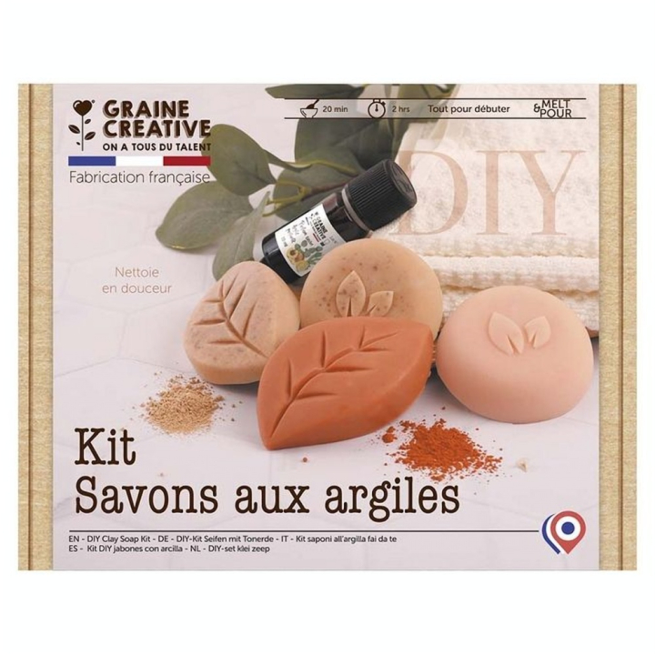 Kit DIY Savons à la Poudre d'argile - Graine Créative - Rougier et Plé