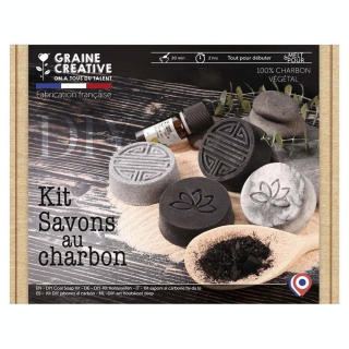 Kit DIY Savons au Charbon - Graine Créative - Rougier et Plé
