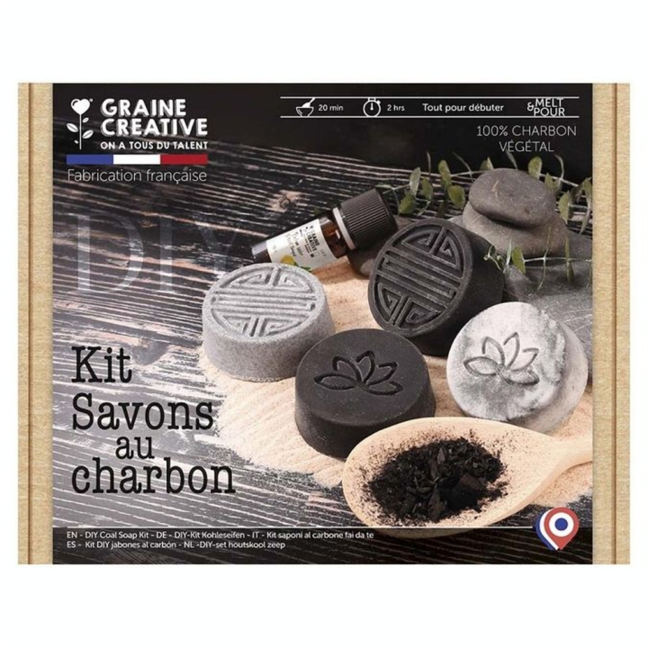 Kit DIY Savons au Charbon - Graine Créative - Rougier et Plé