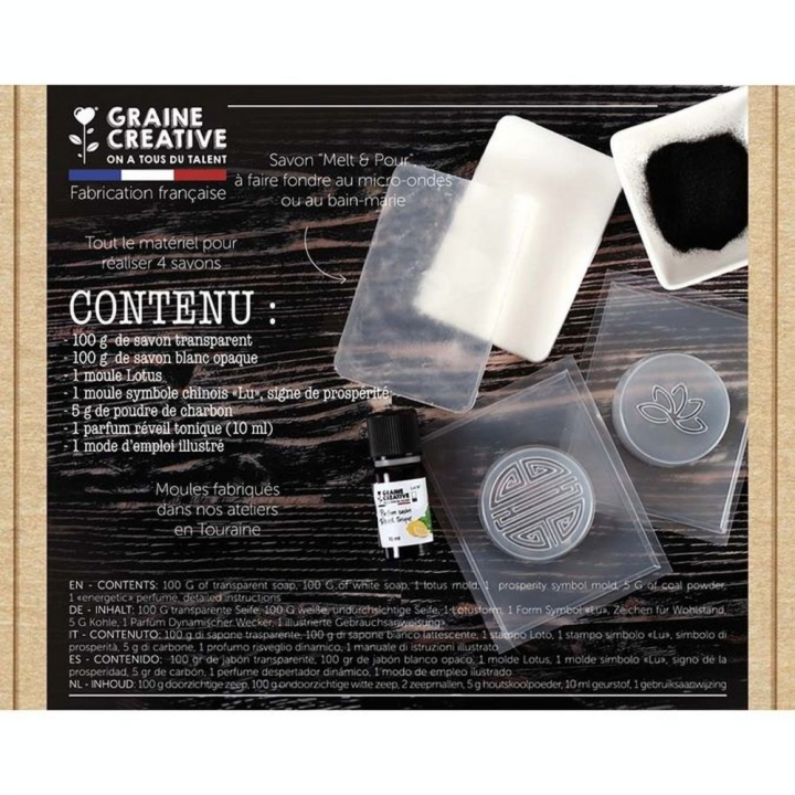 Kit DIY Savons au Charbon - Graine Créative - Rougier et Plé