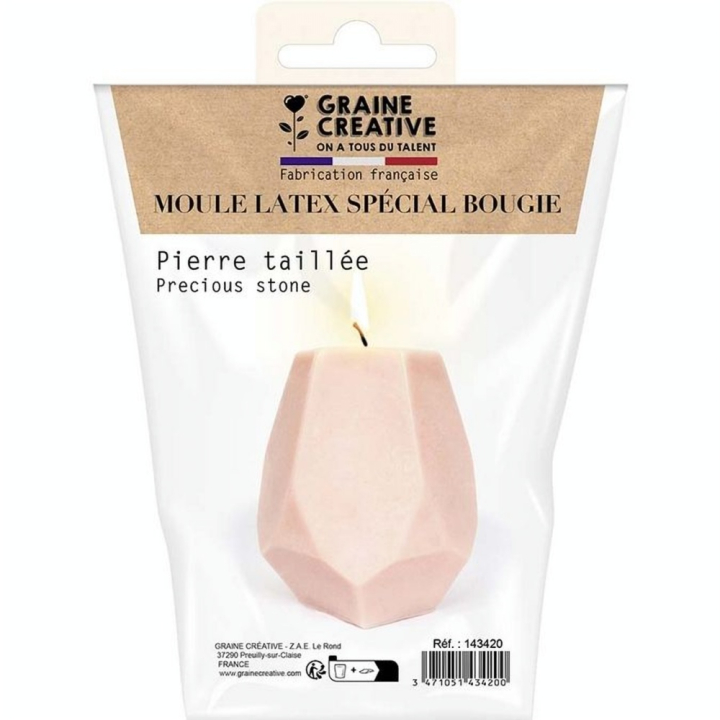 Moule à Bougie 93 x 112 mm Pierre taillée - Graine Créative - Rougier et Plé