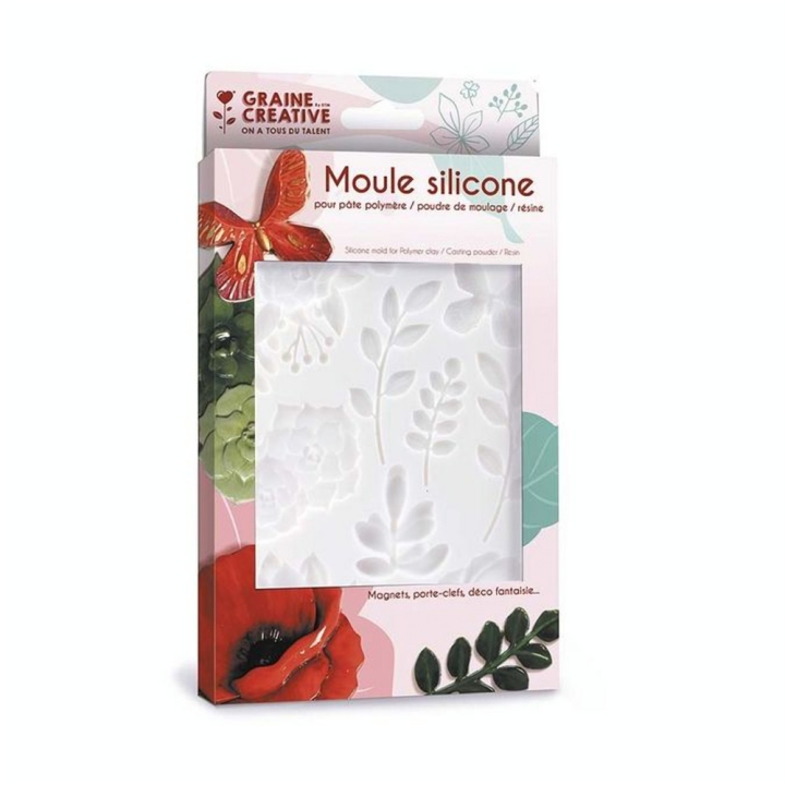 Moule silicone 13 x 20 cm Floral - Graine Créative - Rougier et Plé