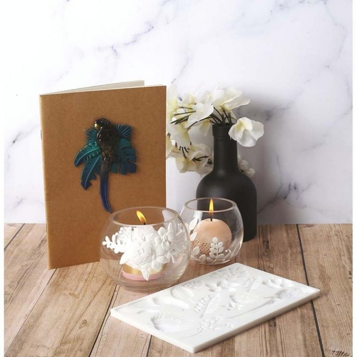 Moule silicone 13 x 20 cm Floral - Graine Créative - Rougier et Plé
