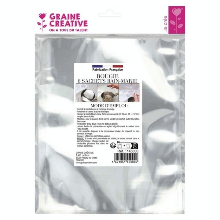 Sachet Bain-marie pour Bougie 6 pcs - Graine Créative - Rougier et Plé