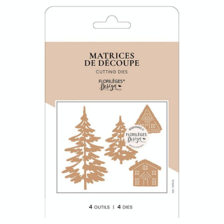 Dies set Chalets enneigés 4 pcs - Florilèges Design - Rougier et Plé