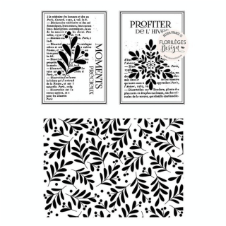 Tampons transparents Profiter de l'hiver 3 pcs - Florilèges Design - Rougier et Plé