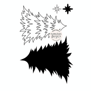 Tampons transparents Sapin d'hiver 4 pcs - Florilèges Design - Rougier et Plé