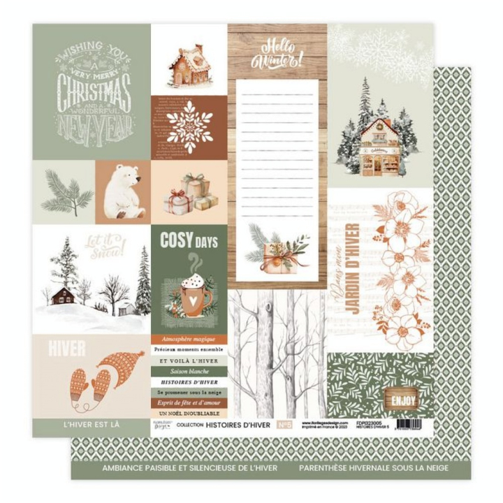 Histoires d'hiver Papier imprimé N°5 - Florilèges Design - Rougier et Plé