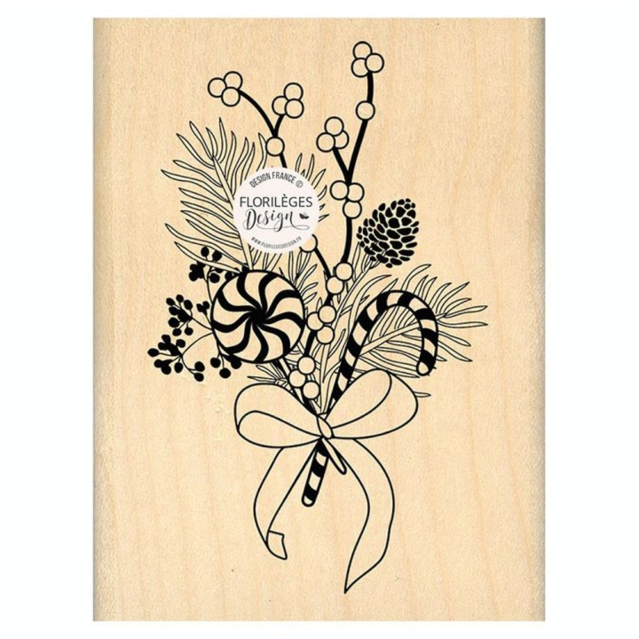 Tampon bois Bouquet de Noël - Florilèges Design - Rougier et Plé