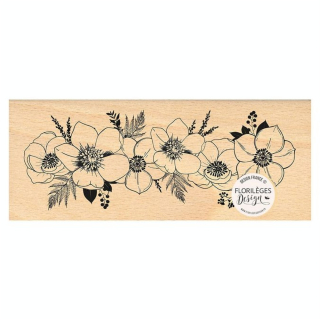 Tampon bois Fleurs d'hiver - Florilèges Design - Rougier et Plé