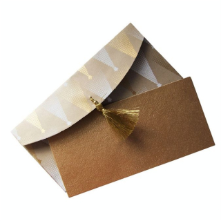 Enveloppe Cadeau + Carte Kraft/Or - Esprit Papier - Rougier et Plé