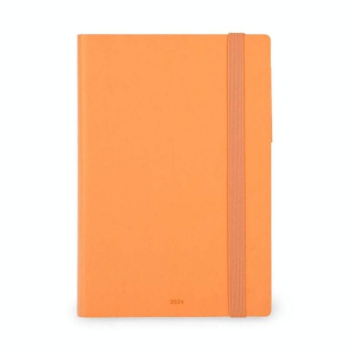Agenda 2024 Semainier 12 x 18 cm Abricot - Legami - Rougier et Plé