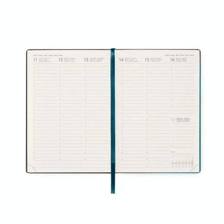 Agenda 2024 Semainier 12 x 18 cm Vert Malachite - Legami - Rougier et Plé