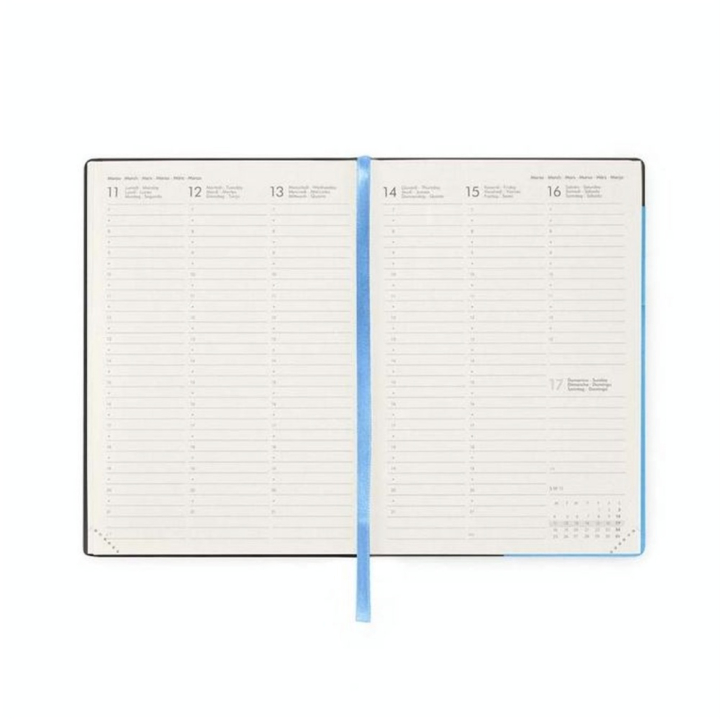 Agenda 2024 Semainier 12 x 18 cm Bleu Cristal - Legami - Rougier et Plé
