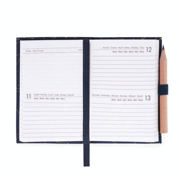 Mini Agenda 2024 Bijournalier 6,5 x 10 cm Stars - Legami - Rougier et Plé