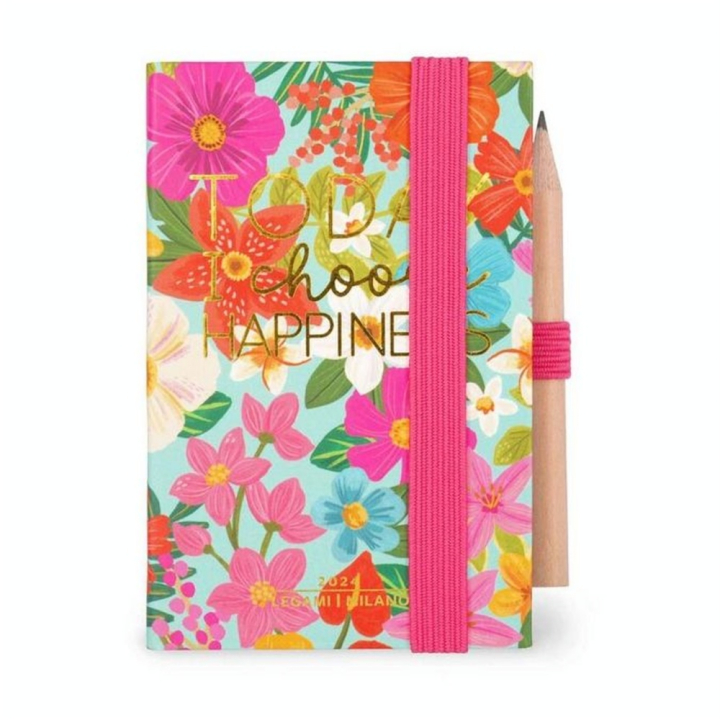 Mini Agenda 2024 Bijournalier 6,5 x 10 cm Flowers - Legami - Rougier et Plé