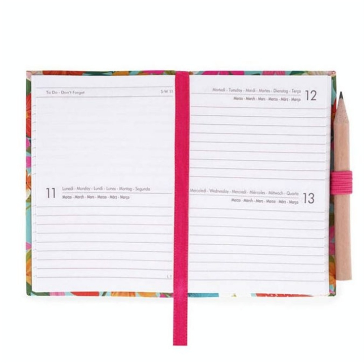 Mini Agenda 2024 Bijournalier 6,5 x 10 cm Flowers - Legami - Rougier et Plé
