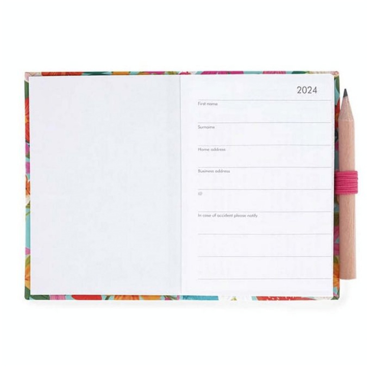 Mini Agenda 2024 Bijournalier 6,5 x 10 cm Flowers - Legami - Rougier et Plé