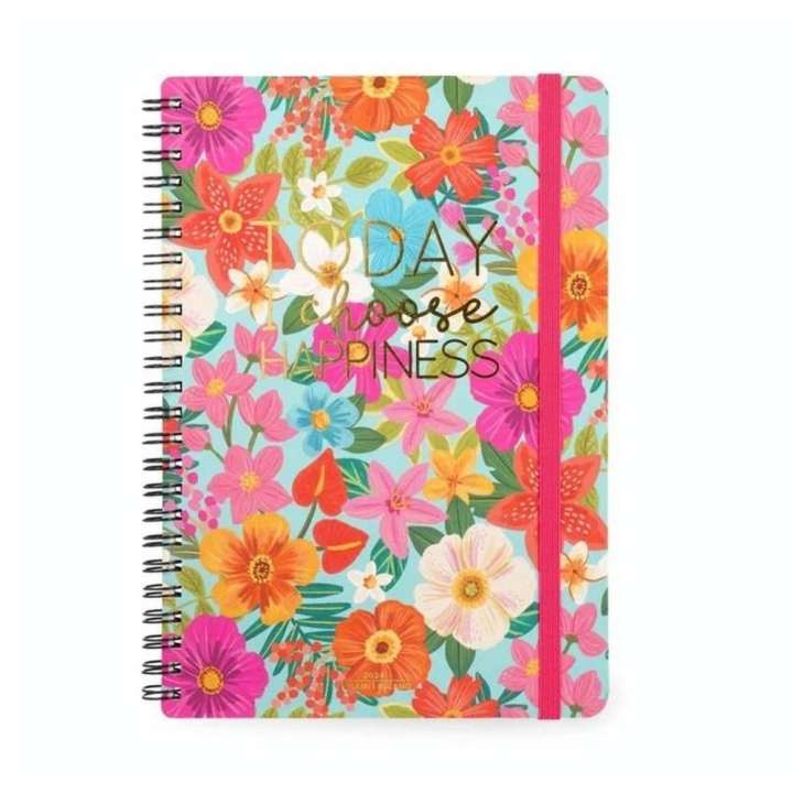 Agenda 2024 Semainier à spirale 15 x 21 cm Flowers - Legami - Rougier et Plé