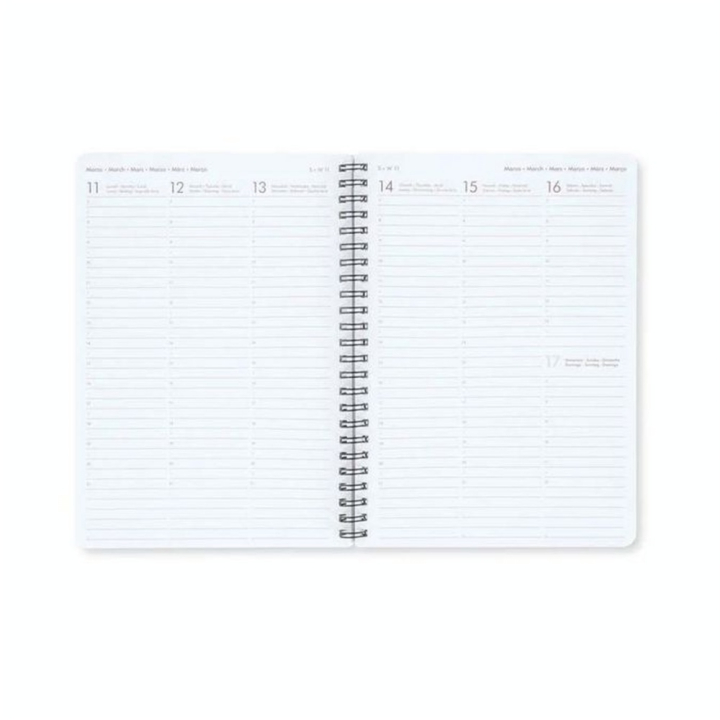 Agenda 2024 Semainier à spirale 15 x 21 cm Flowers - Legami - Rougier et Plé