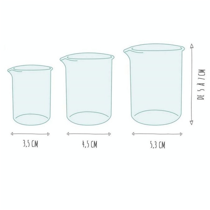Bécher en verre Cosmétiques Maison 100 ml - Joli'Essence - Rougier et Plé