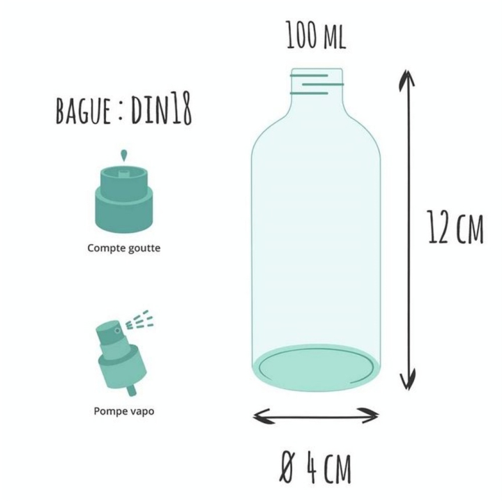 Flacon en verre Esterel 100 ml - Joli'Essence - Rougier et Plé
