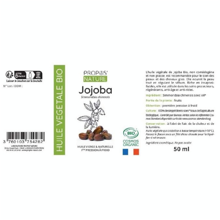 Huile Végétale Jojoba Bio 50 ml - Joli'Essence - Rougier et Plé