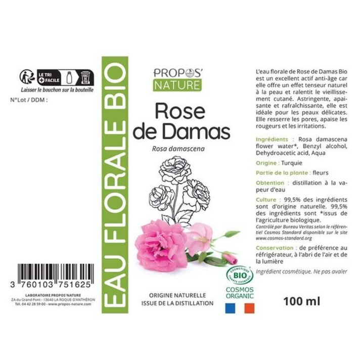 Hydrolat Rose de Damas Bio 100 ml - Joli'Essence - Rougier et Plé