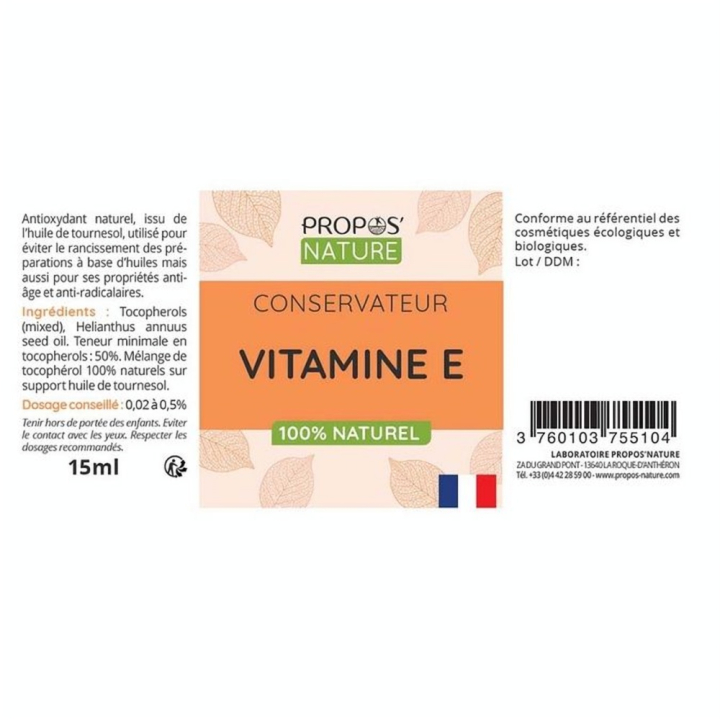 Vitamine E Tocophérol 15 ml - Joli'Essence - Rougier et Plé