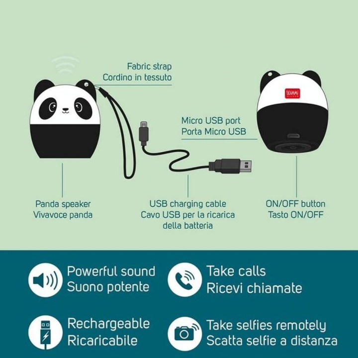 Enceinte Sans Fil Panda - Legami - Rougier et Plé