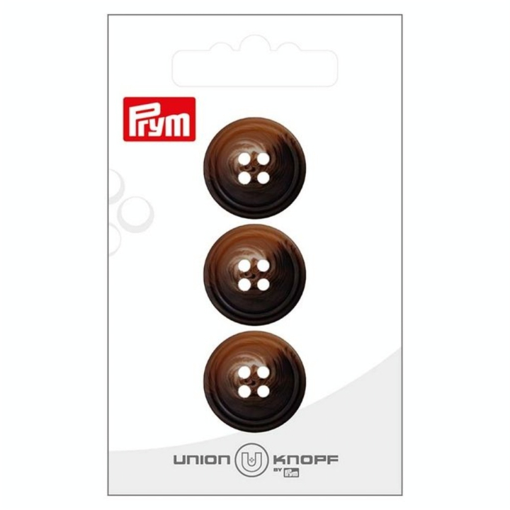Bouton Polyester ø 20 mm 3 pcs Aspect Corne - Prym - Rougier et Plé