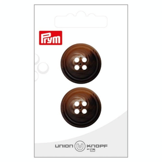 Bouton Polyester 25 mm 2 pcs Aspect Corne - Prym - Rougier et Plé