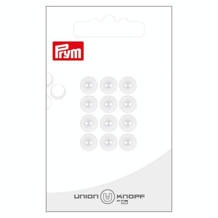 Bouton Polyester 8 mm 2 pcs Blanc - Prym - Rougier et Plé