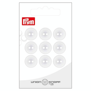 Bouton Polyester 14 mm 9 pcs Blanc - Prym - Rougier et Plé