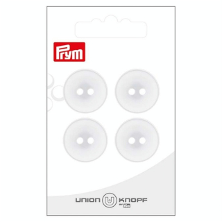 Bouton Polyester 20 mm 4 pcs Blanc - Prym - Rougier et Plé