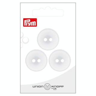 Bouton Polyester 23 mm 3 pcs Blanc - Prym - Rougier et Plé