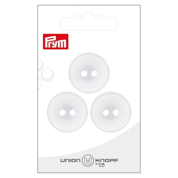 Bouton Polyester 23 mm 3 pcs Blanc - Prym - Rougier et Plé