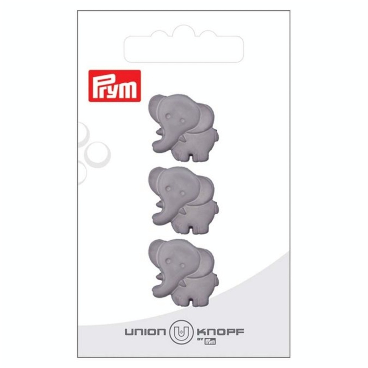 Bouton Polyester 19 mm 3 pcs Éléphant Gris clair - Prym - Rougier et Plé