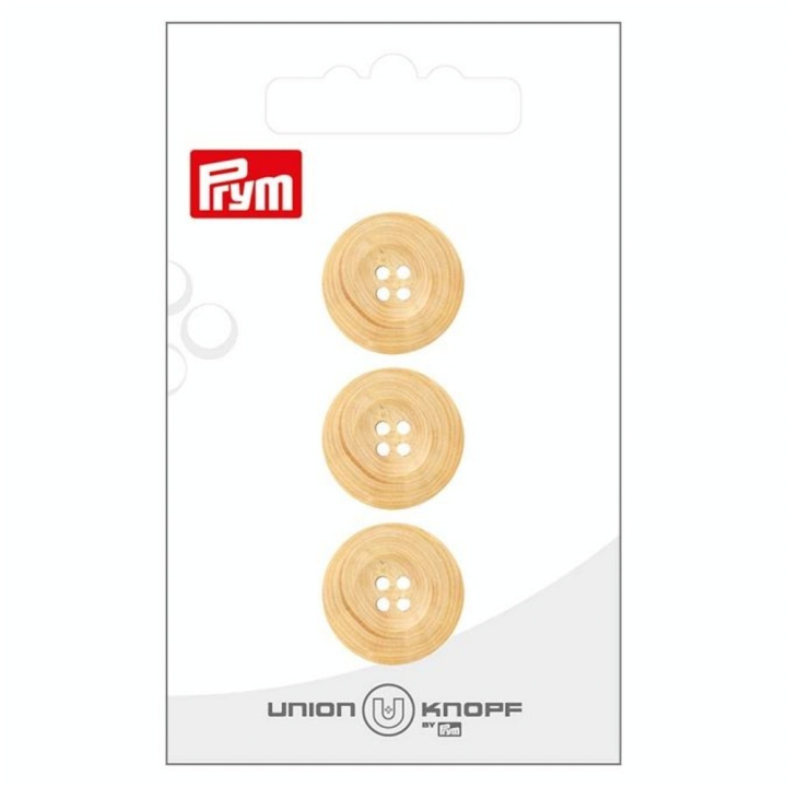 Boutons en bois 18 mm 3 pcs Crème - Prym - Rougier et Plé